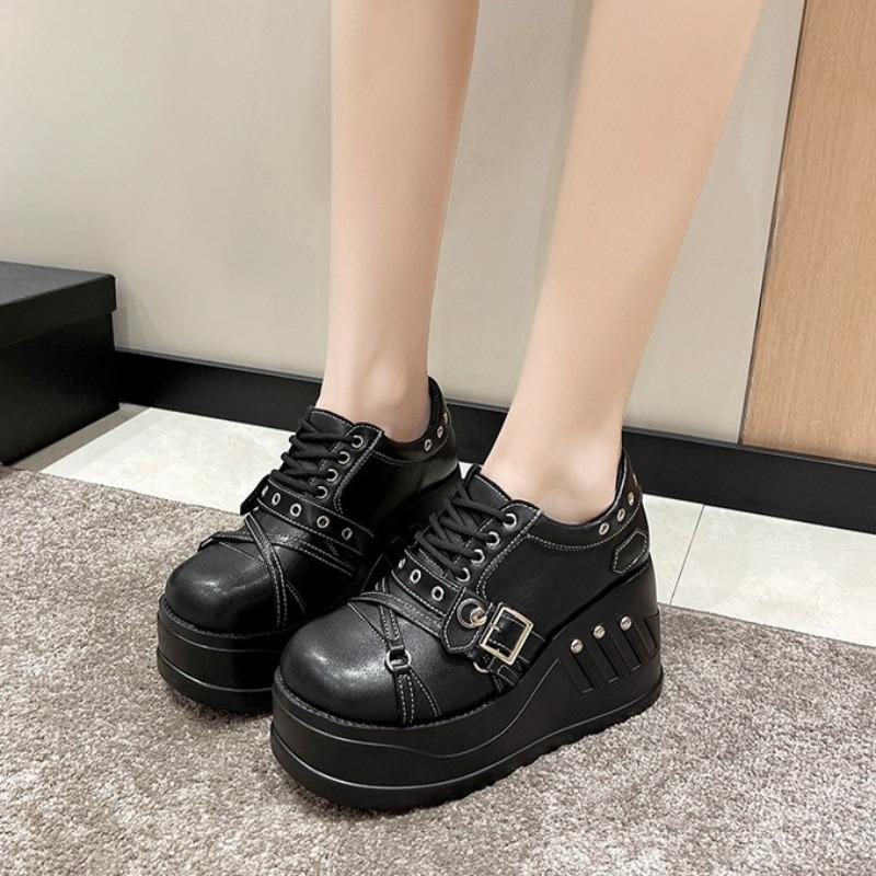 Womens Platform Shoes Fashion Punk Style Gothic Shoe Wedge Mary Jane Shoe Designer Lolita Shoes Platform Cosplay Shoes for Women
