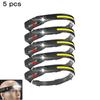 1-10PCS COB Induction Headlamp Built-in Battery Sensor Head Flashlight USB Rechargeable 5 Lighting Modes Waterproof Headlight