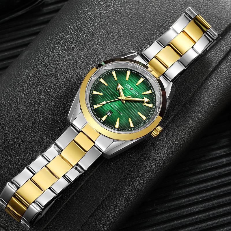 Mens Watches Stainless Steel Belt Quartz Wrist Watch Man Business Watch Calendar Date Luminous Male Casual Bracelet Clock