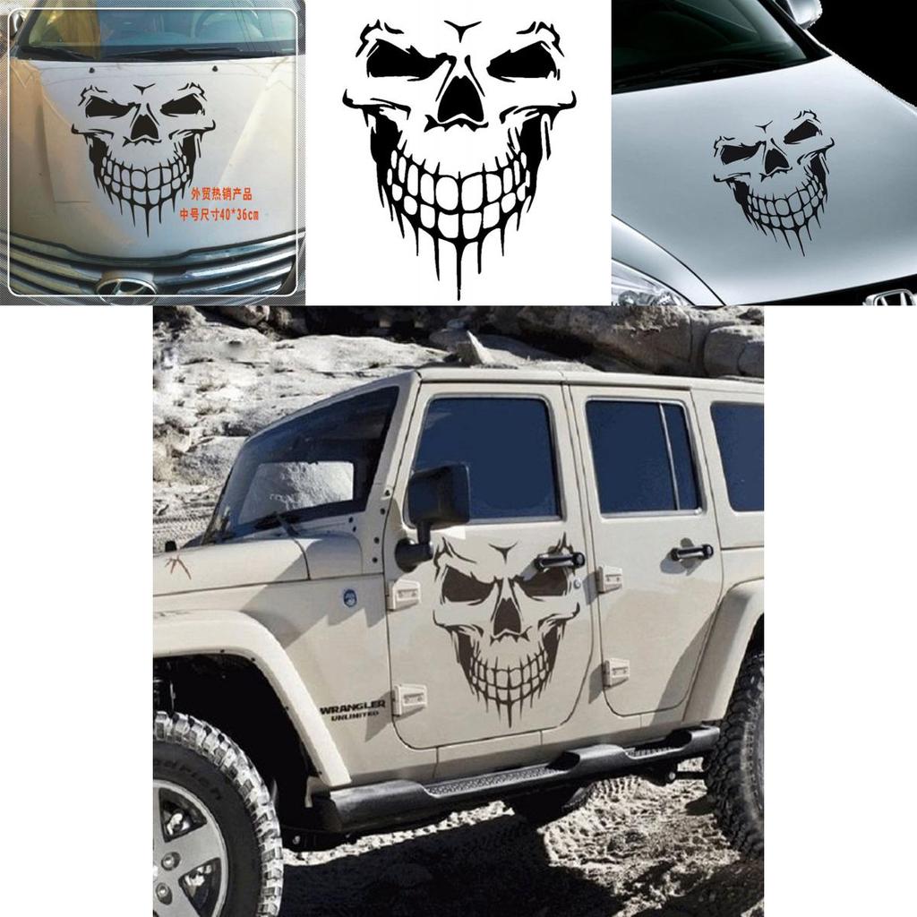 1 Pc Punisher Skull Head Car Sticker Featuring A Stylish Design For Ultimate Car Customization