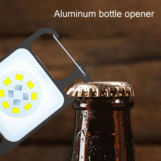Rechargeable Magnetic Suction High Brightness Snap Spring Bottle Opener Emergency Light Mini LED