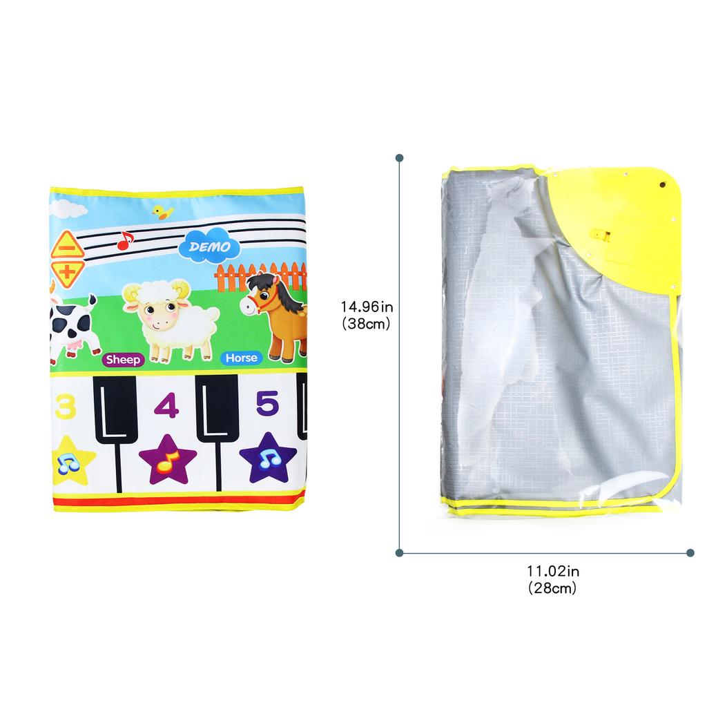 Keyboard Music Mat Playmat Educational Musical Carpet Multifunctional Children Piano Carpet Baby Crawling Mat for Kids Toddlers