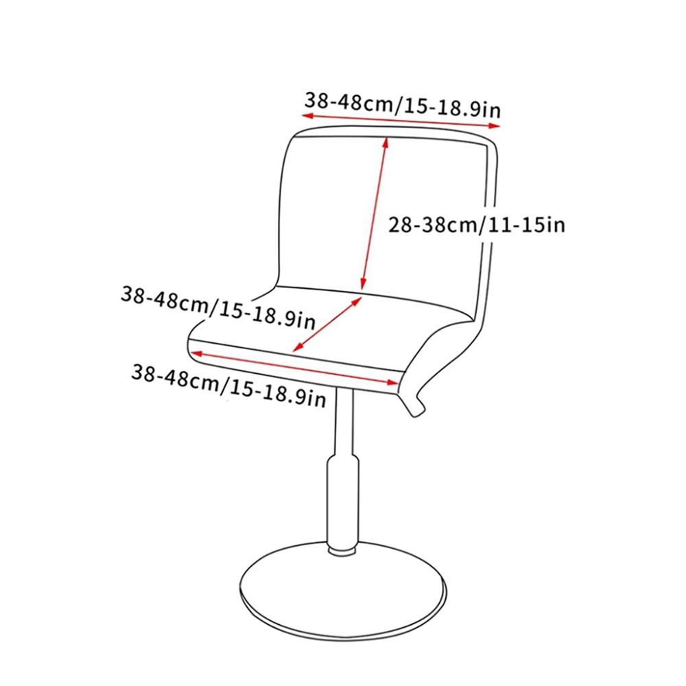 Solid Color Low Back Chair Cover  for Hotel Restaurant Bar Counter Kitchen
