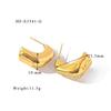 Geometric Zircon Retro Women's 18K Titanium Steel Earrings 2024