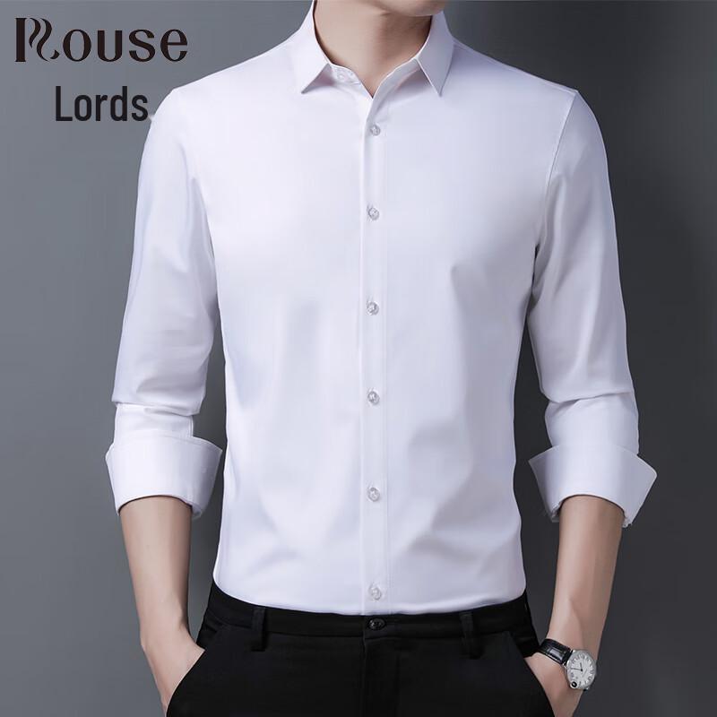 LOZ Men s Thermal Fleece-Lined Business Casual Long-Sleeve Shirt 3XL/56