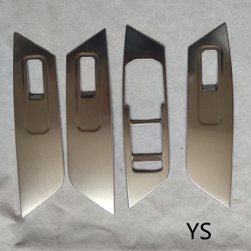 Window Control Panel Trim for Skoda Kodiaq 2016 2017 2018 Interior Metal Cover Car Styling Accessories 4 Pcs