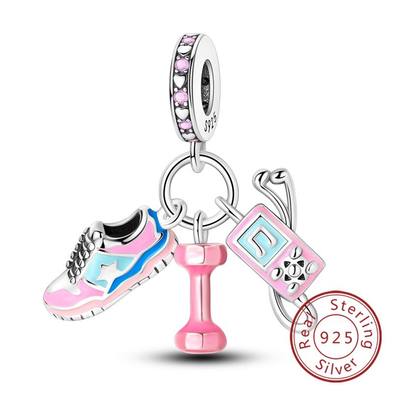 Copper Charm Shining Crown Cute Claw Rubik'S Cube Charm Bead Pendant Fit Original Bracelets Fine Diy Women Jewelry