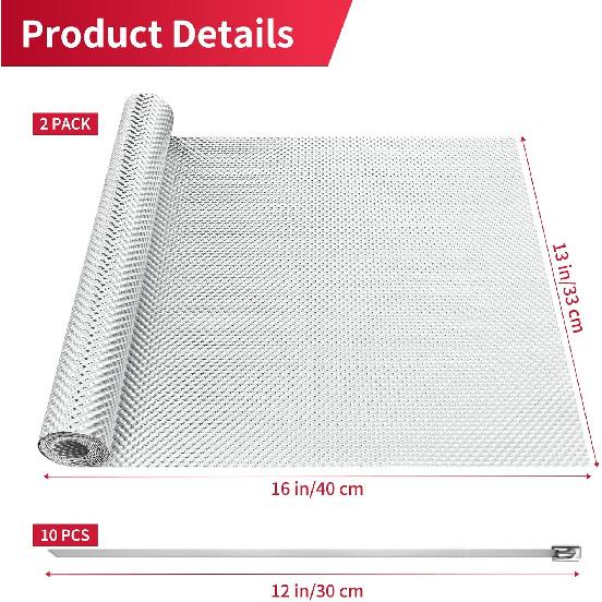 Exhaust Heat Shield Automotive 16"x13" 2 Pack, Embossed Aluminum Heat Shield Kit with Stainless Steel Zip Ties Cable Metal for Car Muffler Exhaust