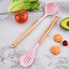 1/12Pcs Silicone Kitchenware Non-Stick Cookware Kitchen Utensils Set Spatula Shovel Egg Beaters Wooden Handle Cooking Tool Set