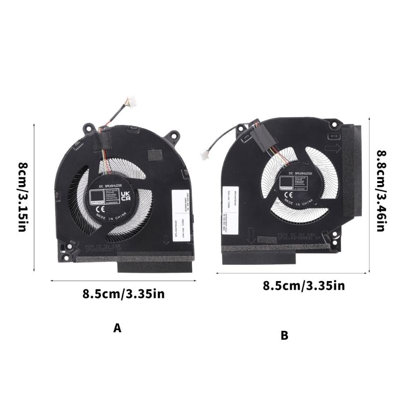 CPU GPU Cooling Fan Notebook Cooling Metal Heat Dissipation Fan for 16-R 12V MG75091V1-C180-S9A Laptop Notebook