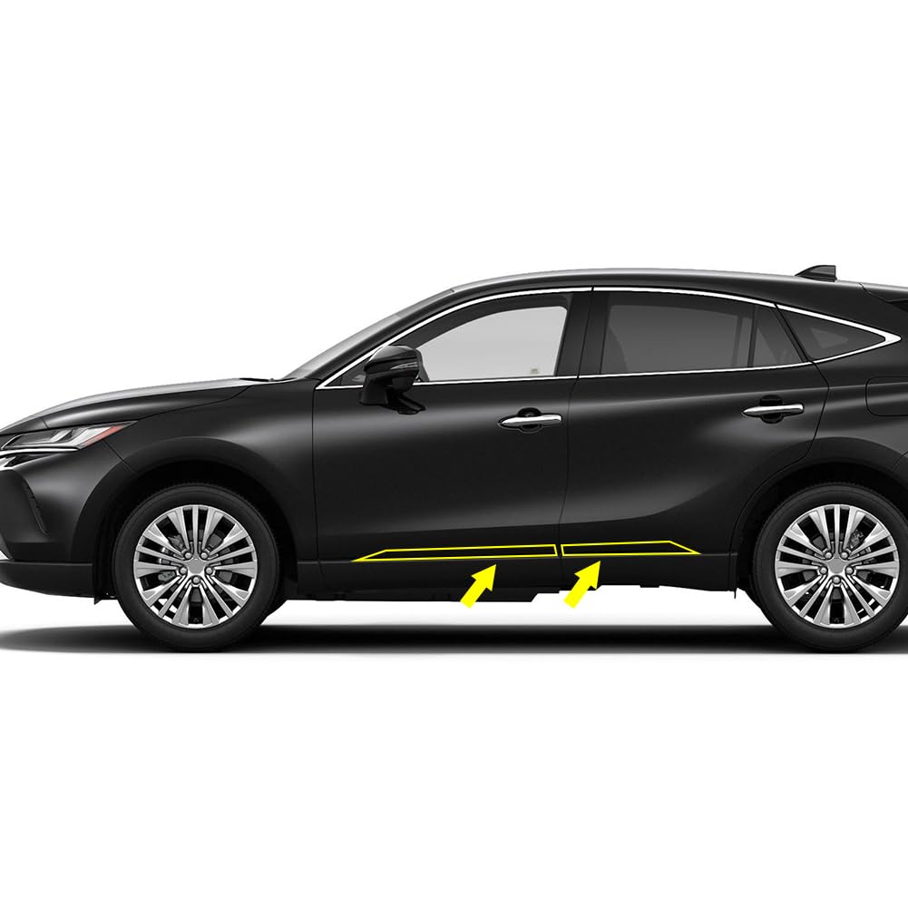 RUIQ Toyota New Harrier 80 Series Exterior Side Door Under Designed Exclusively for the Toyota Harrier Chrome-Plated Molding,