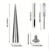 30 Sets Tapered Nails with Tool Boxes for Leather Crafts Metal Tree Cone Spikes Punk Style Clothing Accessories