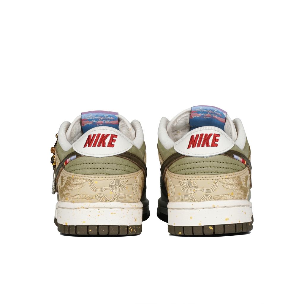 Nike Scarpe da Skateboard Dunk Low top Uomo Beige Ambra IQ1118-220(Team-S-BOX)-Sacchetti di imballaggio casuali