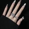 Moonstone Opening Niche Design Sense Personality Simplicity French Irregular High Sense Index Finger Ring