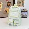 Schoolbag Japanese-style INS custard plaid campus backpack for primary and secondary school girls, commonly used for daily classes and summer 