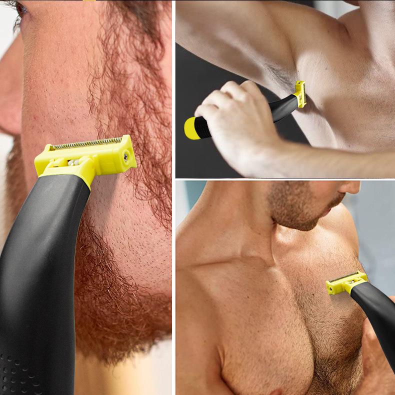 Herren Nass-/Trocken-USB-wiederaufladbarer Elektrorasierer, Vollständig abwaschbarer Haarentferner & Rasierer