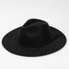 9.5Cm Big Edge Peach Heart Top Hat, Suede Felt Hat, Retro Fashion Big Eaves Hat, Flat Edge Gentleman'S Hat