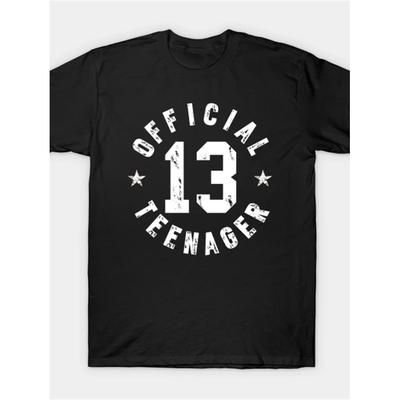 Offizielles 13. Geburtstag Teenager Grafik-T-Shirt Für Jungen Mädchen Männer Kurzarm Baumwoll-T-Shirt