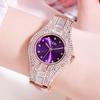 Orologio da Donna Acciaio Cinturino Incrostato di Diamanti Lusso Leggero Lega di Alta Gamma Orologio Impermeabile Quarzo Orologio da Donna