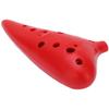 Ocarina ABS C Tune 12 Hole Musical Instrument for Adults Children Professional LearnersRed
