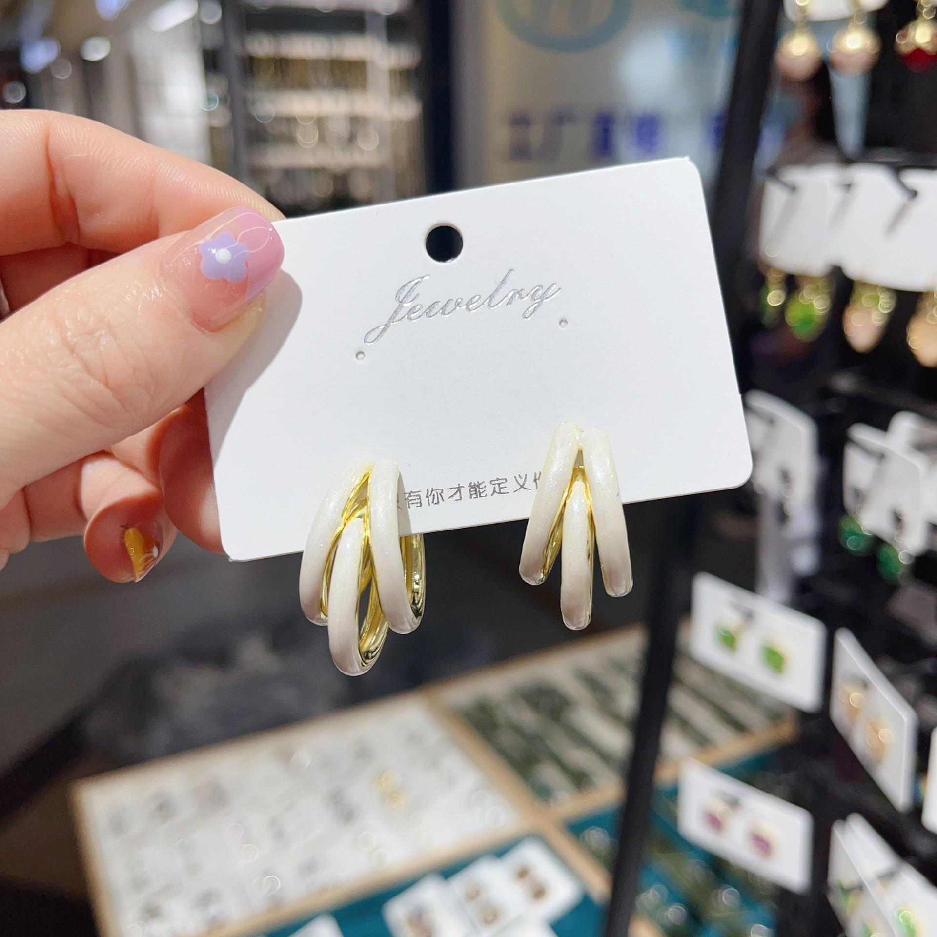 Французские винтажные металлические серьги-сердечки с капельной эмалью для женщин, модные, элегантные, уникальные, statement серьги, аксессуары для украшений