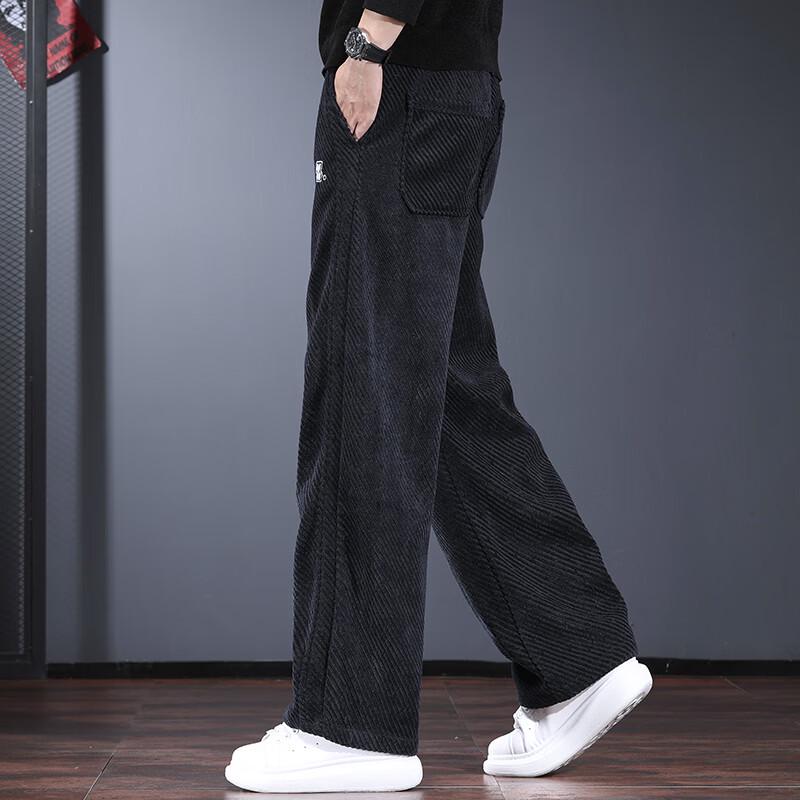 Jierayno Men's Loose Fit Straight Leg Casual Pants
