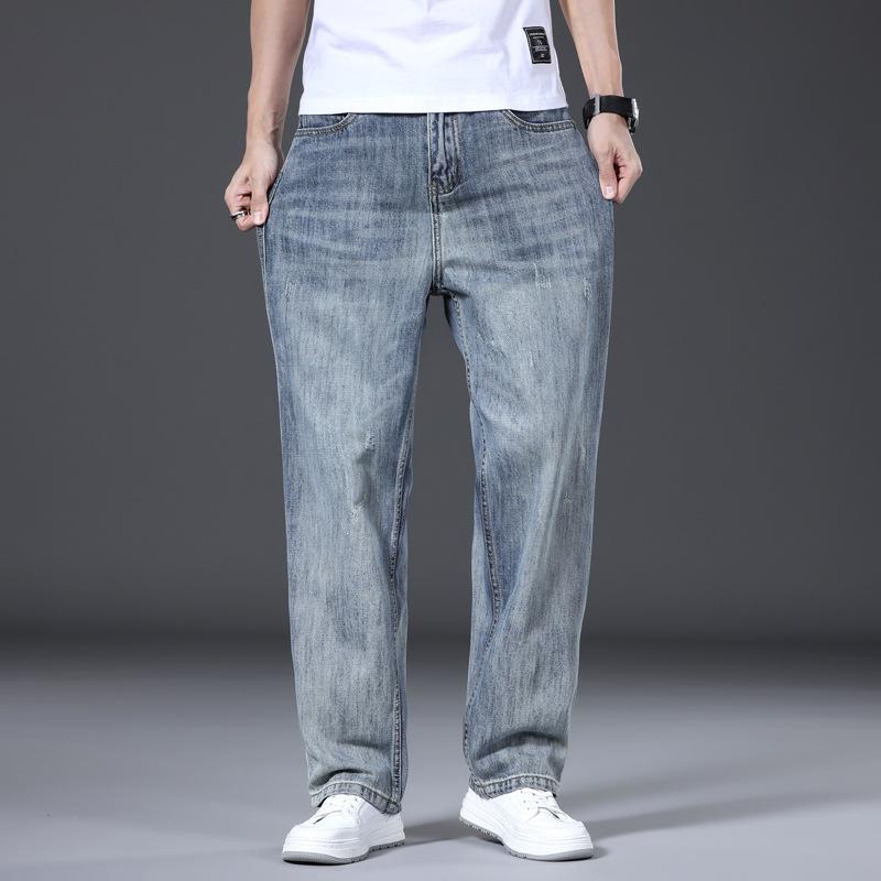 Men's Jeans, American Straight Pants, Men's Autumn and Winter Loose Trendy Brand Straight Pants, Versatile Youth Youth Pants, Thick