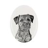 Border Terrier – Commemorative Plaque with a Photo of a Dog, Tombstone with a Print |