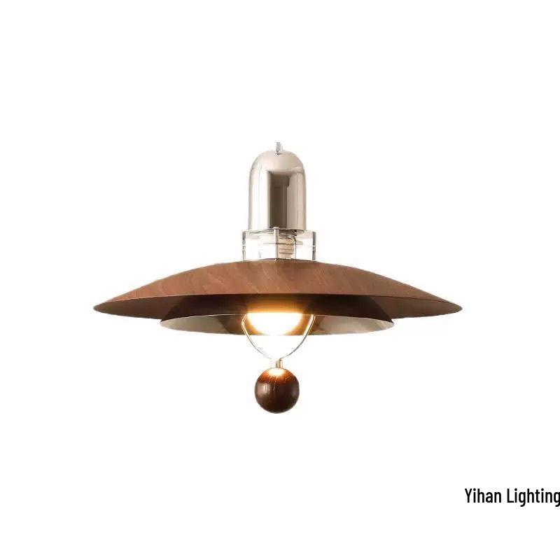Walnut Pendant Light for Japanese Restaurant, Retro Hotel, Bar, Minimalist Cafe, and Bedroom