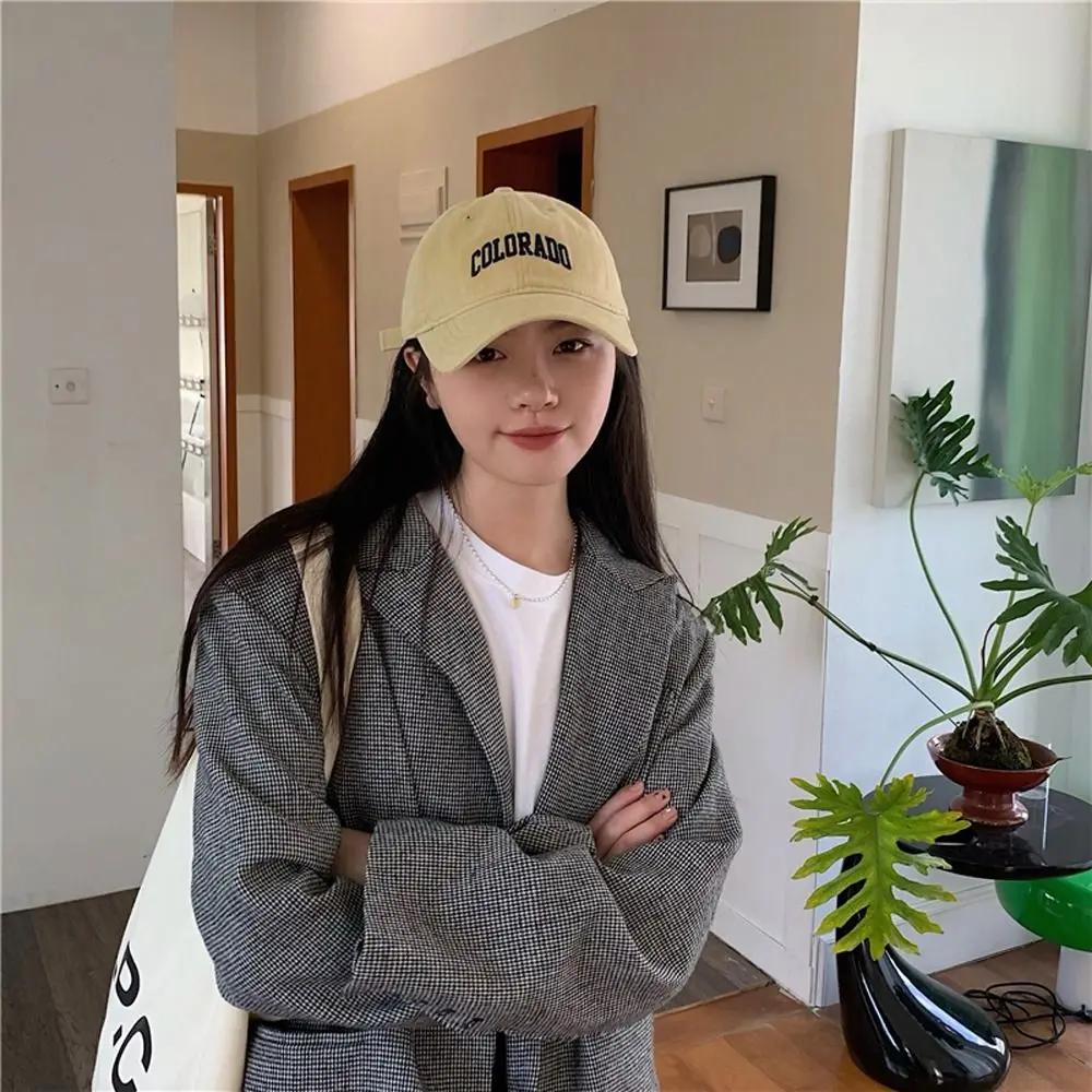Men and Woman's Baseball Caps Adjustable Casual Embroidered Cotton Sun Hats Unisex Solid Color Visor Hats
