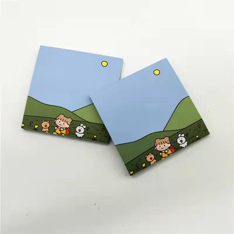 Korean Style Forest Girl Tearable Sticky Notes Pad - Mini Portable Memo Notebook
