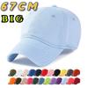 Casquette de Baseball Super Grande 63-67cm Surdimensionnée Grande Tête Hommes Femmes Polyvalente Coton Chapeau de Soleil Doux Trucker Snapback