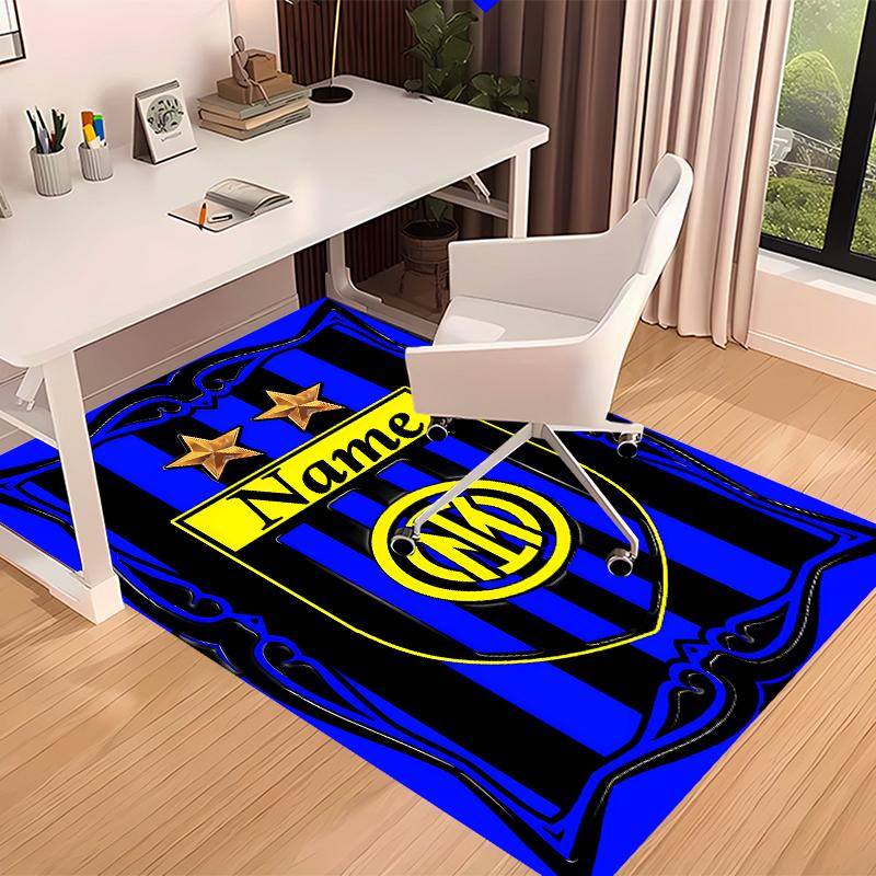 Custom Personalization Inter Milan Print Area Rug - Soft, Washable Non-Slip Indoor Mat,Living Room,Home&Office Decorative Rug
