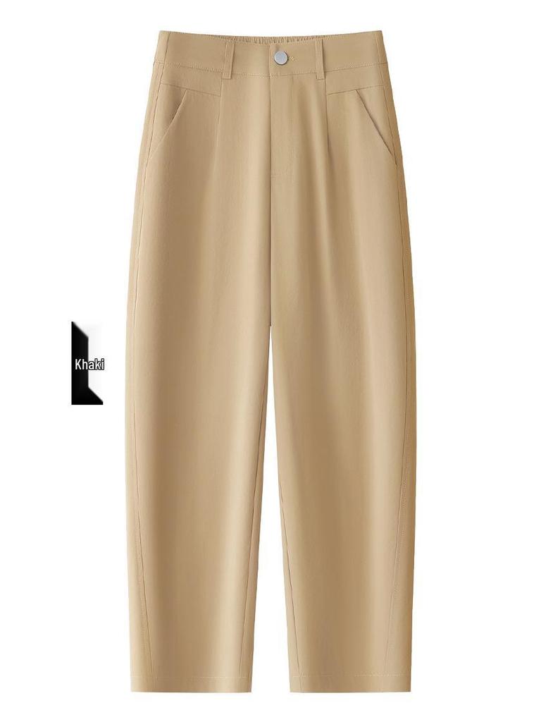 Summer High-Waisted Wrinkle-Resistant Banana Scythe Pants 2025 - Petite, Versatile, Casual Nine-Point Loose Fit