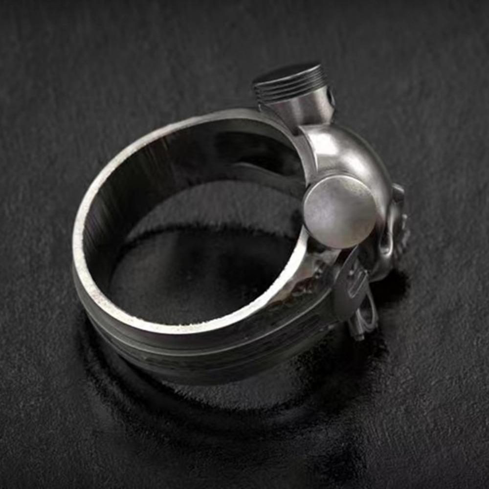 Hip-hop Retro New Simple Steampunk Heavy Skull Ring Gothic Wrench Screw Skull Ring Men and Women Rock Street Party Accessories