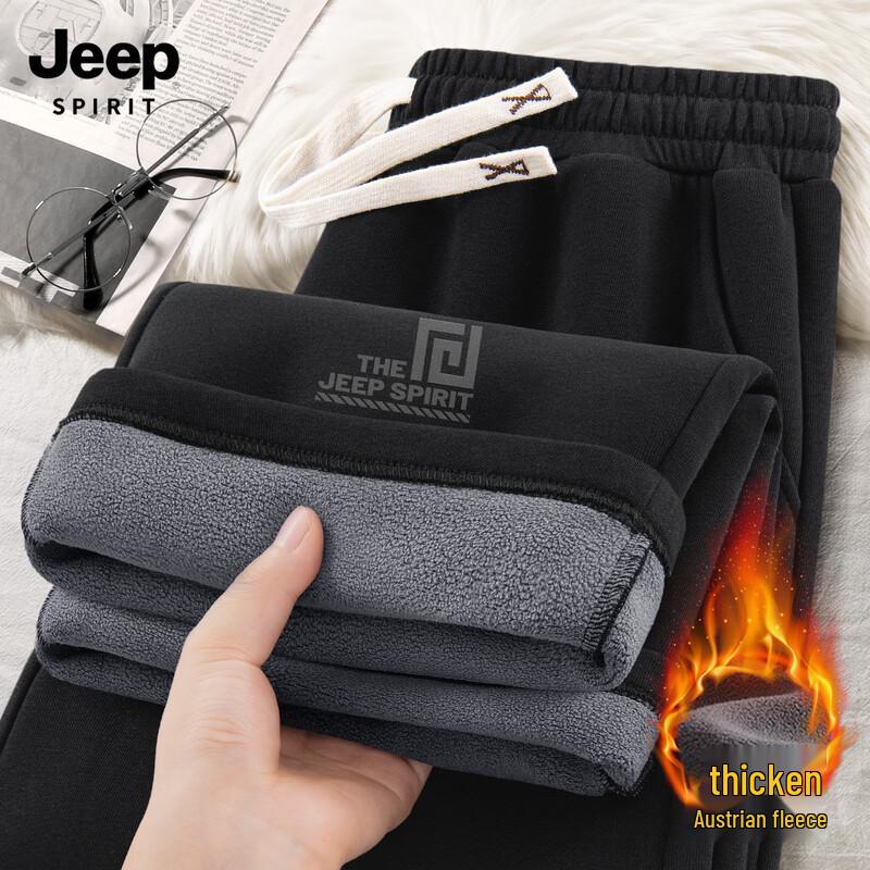 

JEEP SPIRIT Men s Fleece-Lined Straight Leg Casual Pants XL (180)