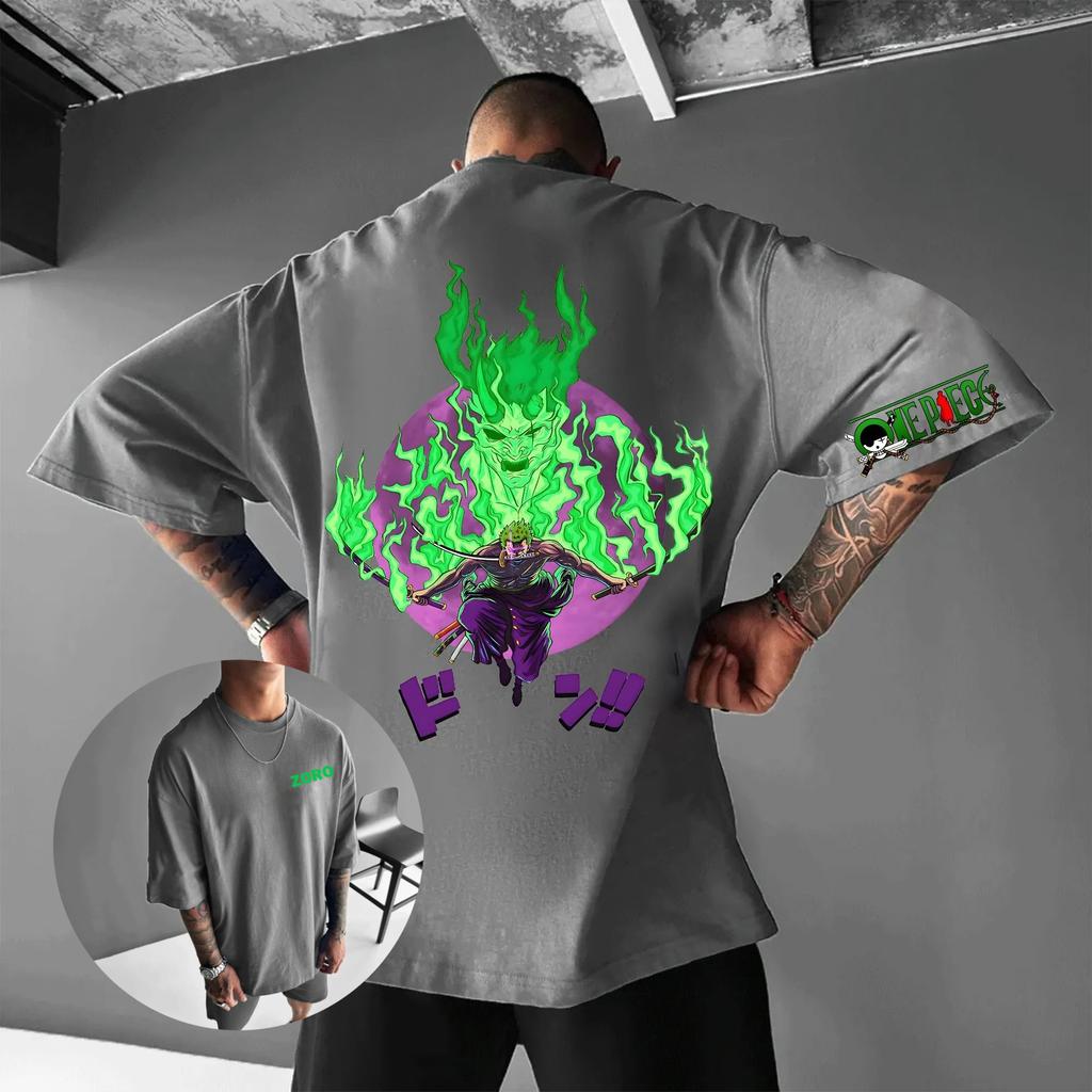 T-Shirt - Offizielles lizenziertes Zoro Merchandise, Oversized Unisex Oberteil, Weiche & atmungsaktive Baumwolle