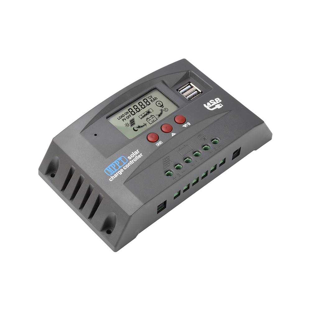 MPPT Solar Charge Controller 12V 24V Solar Panel Battery Charger 30A 60A 100A Dual USB LCD Display Regulator