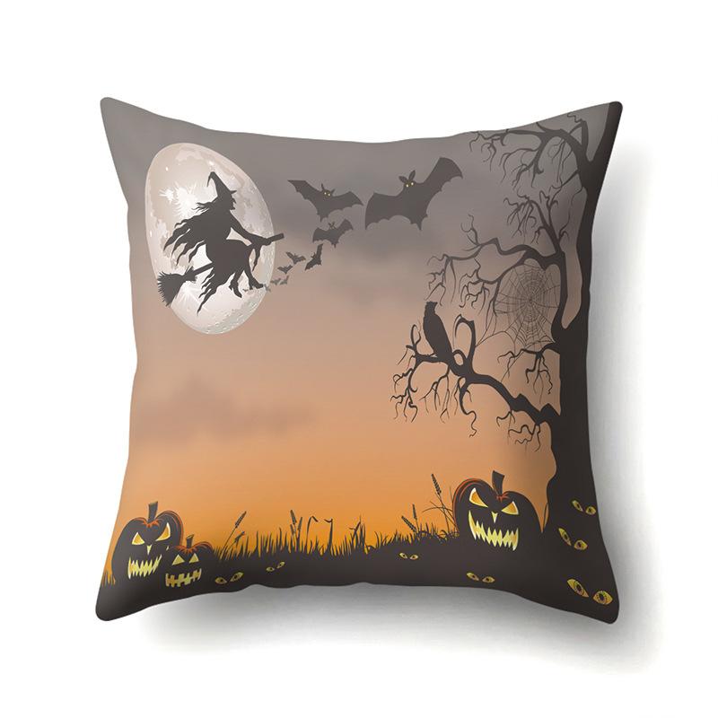 Halloween Pillowcase Car Waist Pillow Pumpkin Sofa Cushion Cover Office Home Living Room Pillowcase