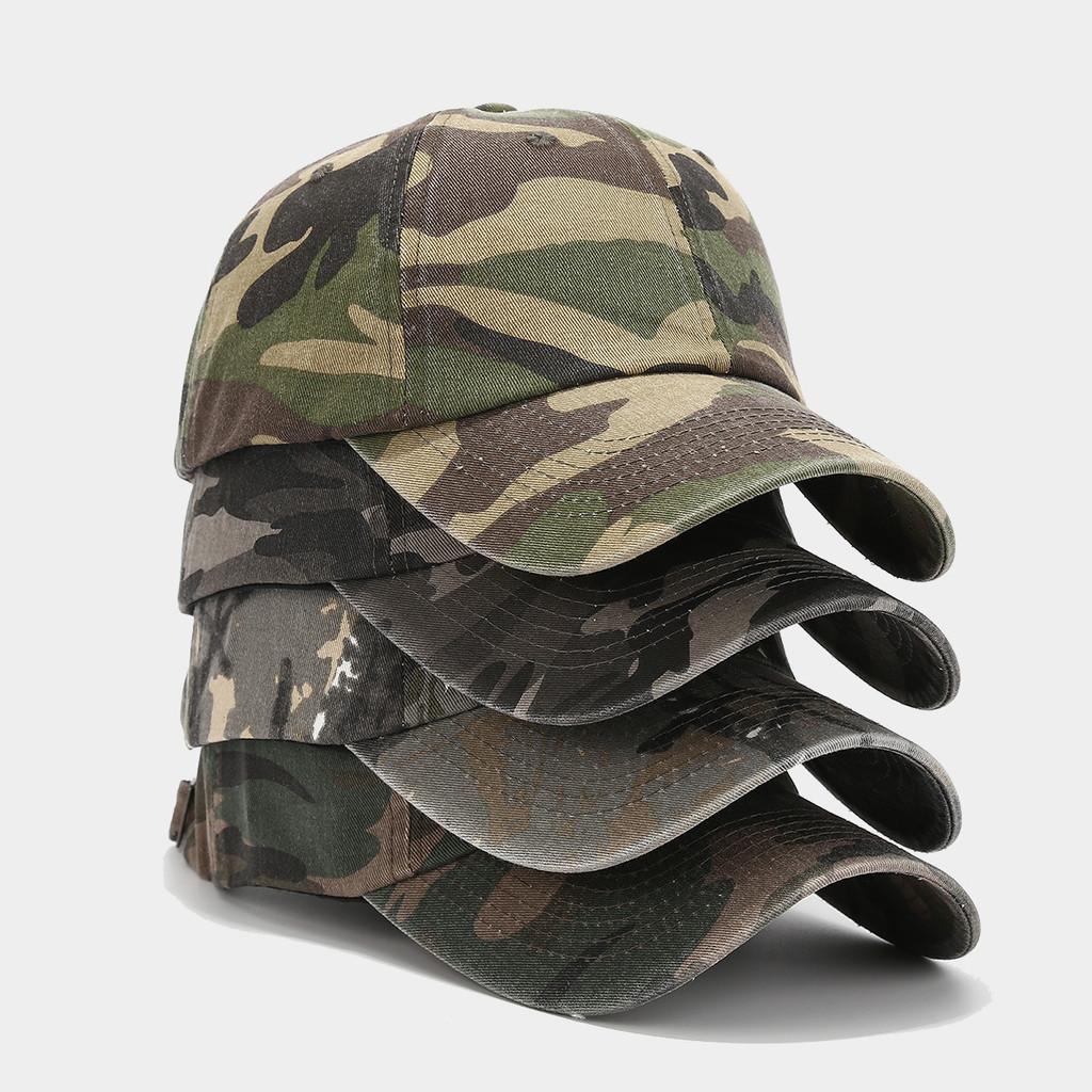 Vintage Camouflage Baseball Cap With Sun Protection For Outdoor Activities
