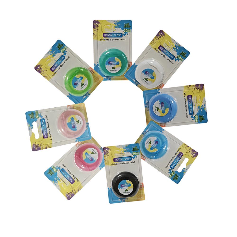 Extra Soft Mint Micro-Waxed Nylon Dental Floss, 50M - Disposable Interdental Cleaner