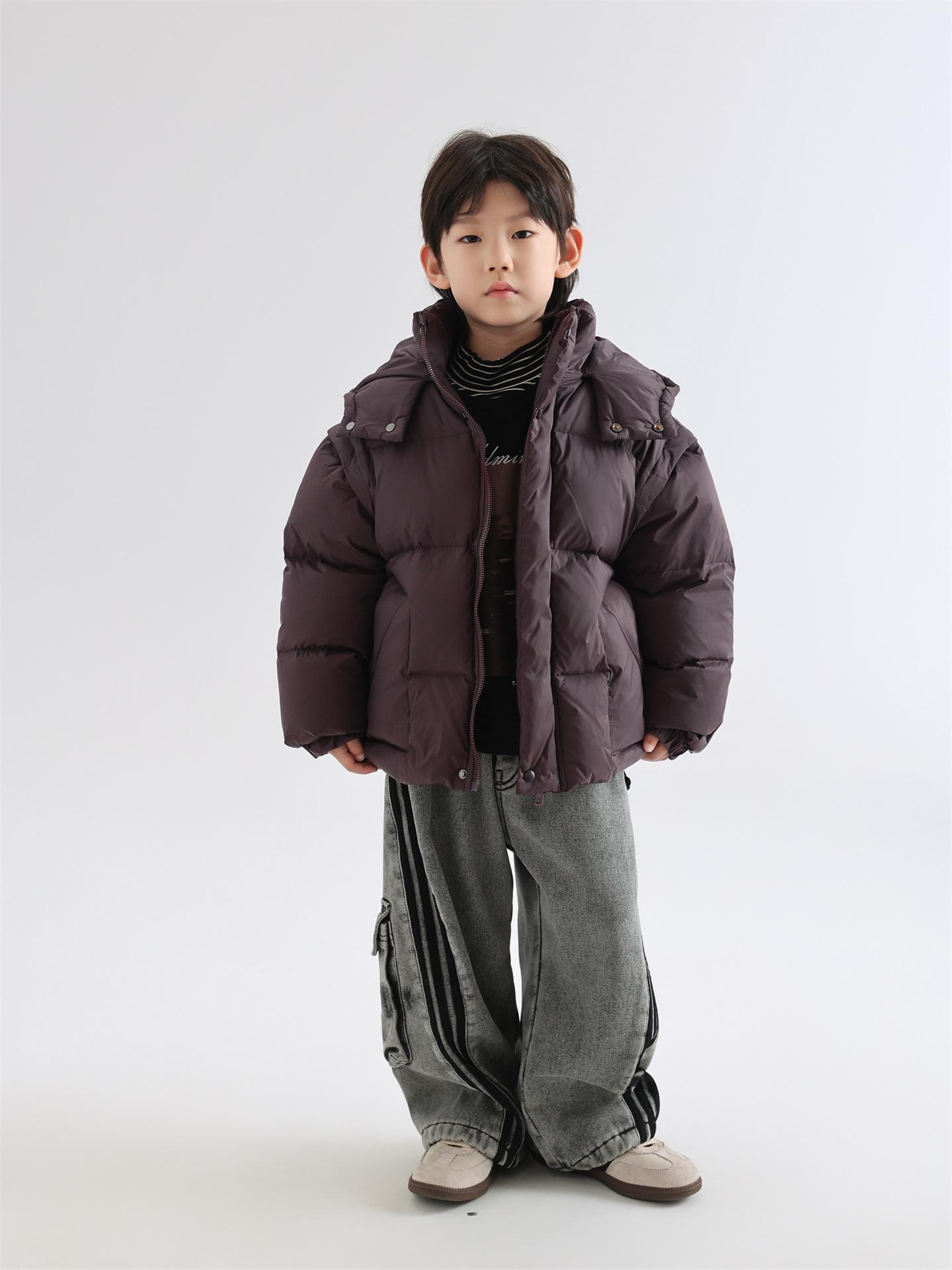 

Детская зимняя горнолыжная куртка 2024 года: Теплый, толстый и съемный для мальчиков — модный корейский дизайн Size 90 (Height 85-95cm) фиолетовый