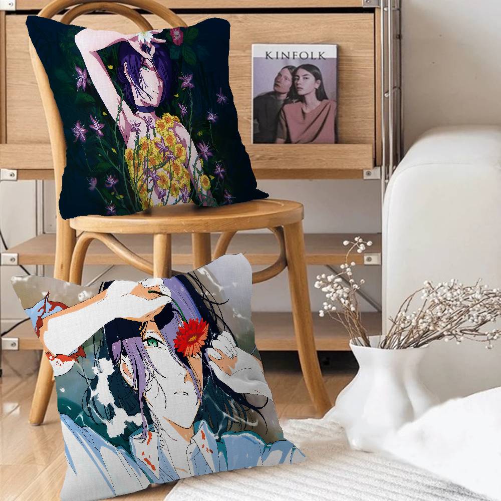 C-Chainsaw Man Movie R-Reze Arc Maple Design Cushion Cover Happy Autumn Harvest Decor Holiday Decorati Pillow Cover