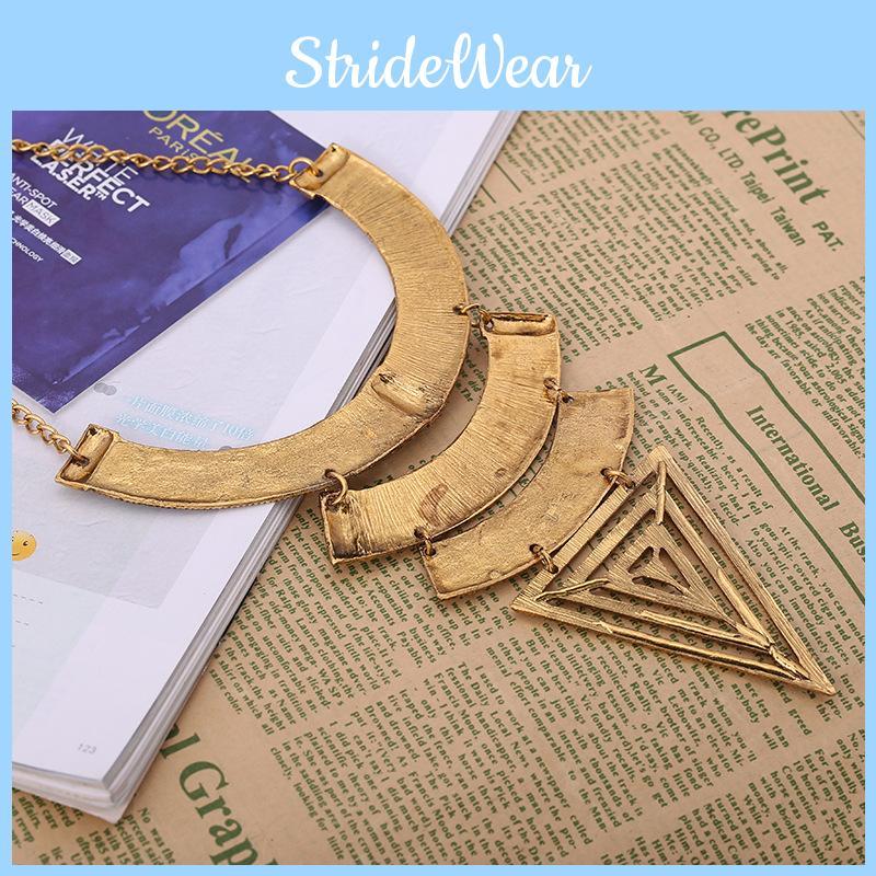 And Creative Fashionable Multi Layer Geometric Shape Women Necklace Metal