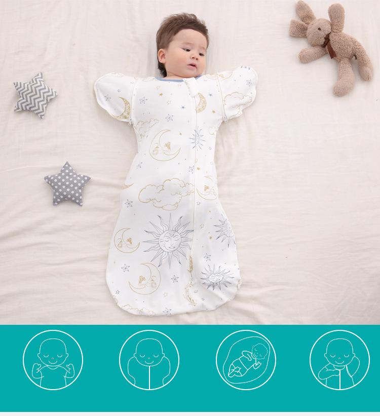 Knitted Cotton Bionic Cocoon Baby Swaddle Blanket Wrap