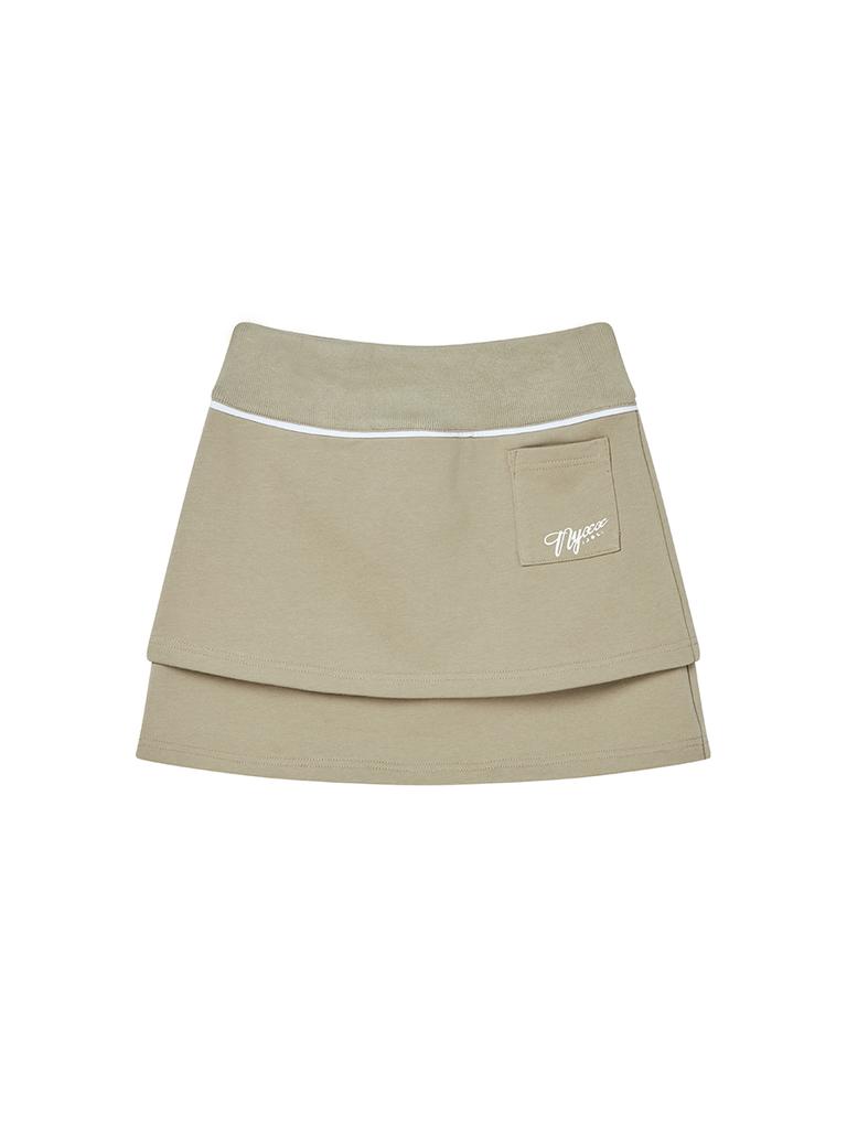 Nyxxx Double Layer Skirt Light Khaki