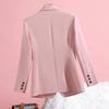 2025 Women's Slim Fit Pink Blazer: Fashionable, Age-Reducing One-Button Professional Suit for Autumn
