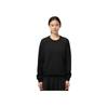 Li-Ning Solid Color Round Neck Pullover Long Sleeve Sweatshirt Women Sweatshirt Black AWDU144-5