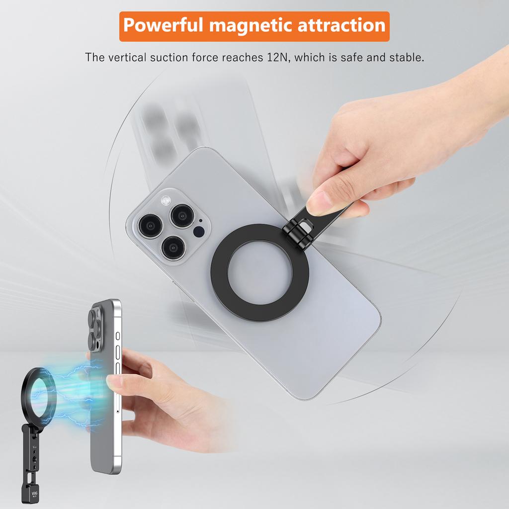 Magnetic Phone Mount Phone Tripod Mount Foldable Desktop Magnetic Phone Holder Replacement for iPhone 16 15 14 13 12