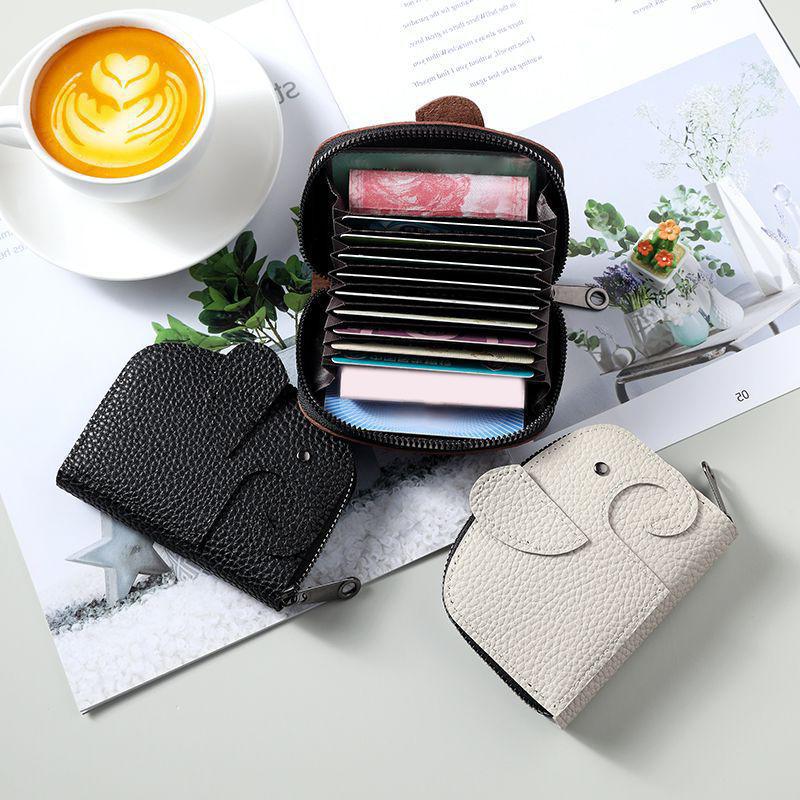 Pu Leather Elephant Money Bag Women Coin Purse With Key Ring Multifunctional Zipper Storage Bags Key Case